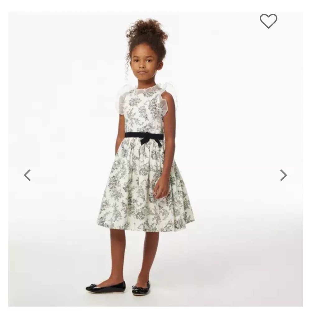 Janie and Jack Floral Toile Ruffle Dress